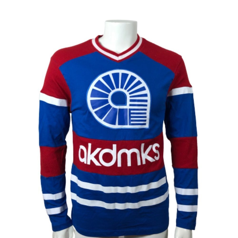 Akdmks Men's Long Sleeve V-neck Shirt Hockey XL